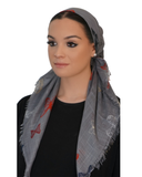Tie Ur Knot Butterfly in Grey Pre-Tied Bandanna with Full Non Slip Grip myselflingerie.com