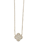 Bitz of Glitz CZ Clover Gold Necklace