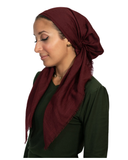 Tie Ur Knot Solid Maroon Pre-Tied Bandanna with Full Non Slip Grip