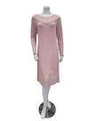 Oh! Zuza 3623 V Lace Trim Dusty Pink Modal Nightshirt myselflingerie.com
