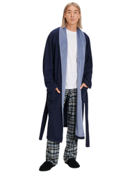 UGG 1096932 Navy Heather Robinson Men's Wrap Robe Myselflingerie.com