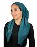 Tie Ur Knot Full Shimmer Midnight Blue Adjustable Pre-Tied Bandanna with Full Non Slip Grip