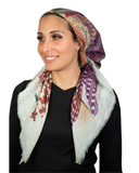 Tie Ur Knot Feathered Houndstooth Light Grey Adjustable Pre-Tied Bandanna with Full Gripmyselflingerie.com