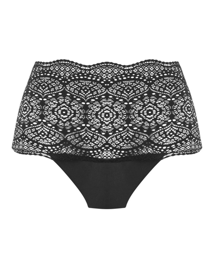 Fantasie FL2330 Black Lace Ease Invisible Stretch Nylon Full Brief myselflingerie.com