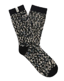 UGG UAS0011W Black/Grey Cozy Chenille Socks myselflingerie.com 