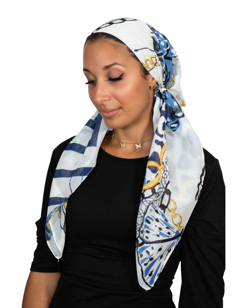 Tie Ur Knot Butterfly Chains Print Square myselflingerie.com