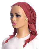 Ahead Dry Rose Waffle Chenille Velour Pre-Tied Bandanna