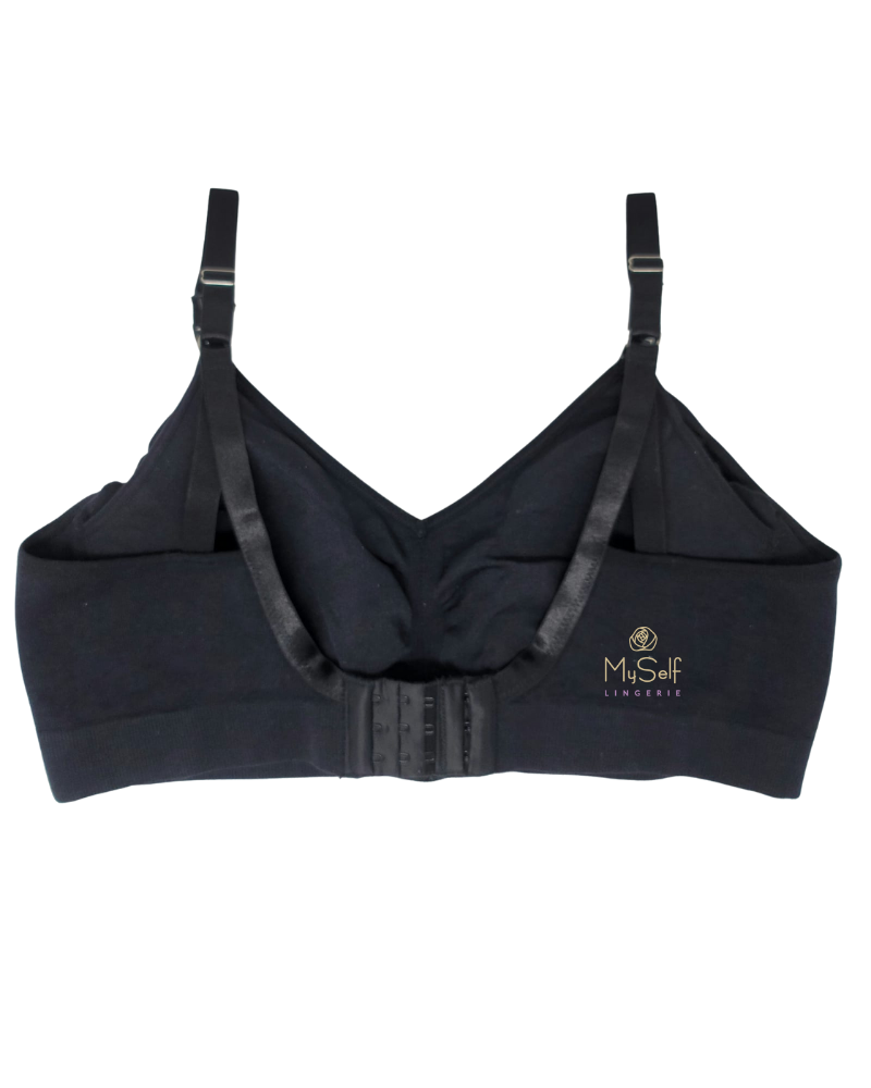 Hotmilk My Necessity Black Wire Free Nursing Bra (A-DDD Cups) myselflingerie.com