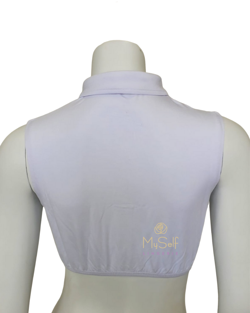 SH319 Collar Crop Sleeveless Shell