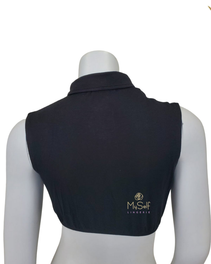 Gemsli SH322 Sleeveless Crop Shell with Rounded Collar myselflingerie.com