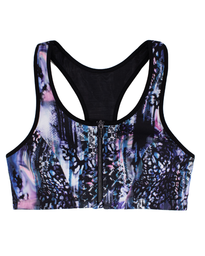 Dorina D000628 Zip Front Wire Free Sports Bra myselflingerie.com