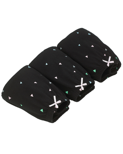 Young Berry 7321 Black Triangle Cotton Panties 3pk myselflingerie.com
