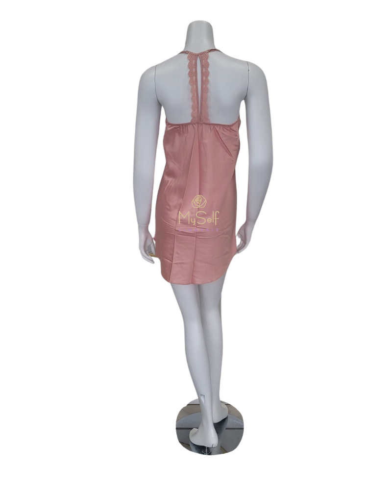 Flora Nikrooz Q80898 Victoria Lace Apricot Chemise & Wrap Set myselflingerie.com