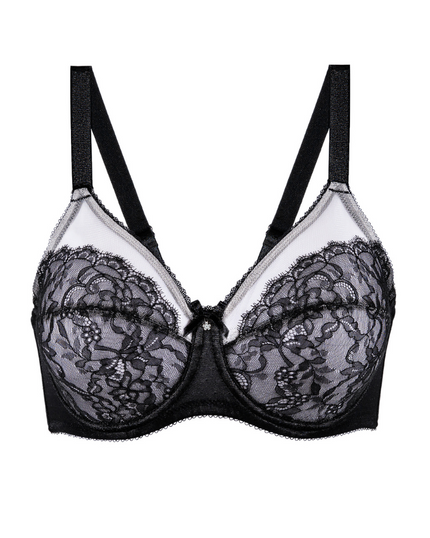 Wacoal 855186 Black Retro Chic Underwire Bra myselflingerie.com