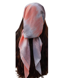 Tie Ur Knot Pastel Coral Dipped Ombre' Untied Scarf MYSELFLINGERIE.COM