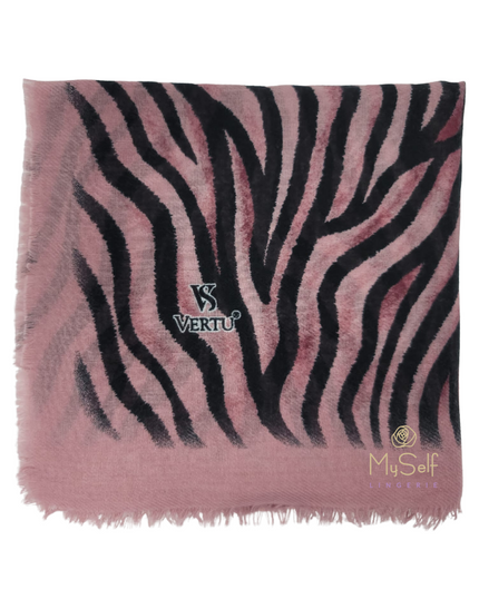 Lizi Headwear Pink Zebra Square Scarf with Light Non Slip Grip myselflingerie.com