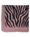 Lizi Headwear Pink Zebra Square Scarf with Light Non Slip Grip