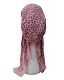 Lizi Headwear Pink Cheetah Print Pre-Tied Bandanna myselflingerie.com