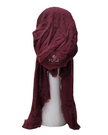 Lizi Headwear Textured Solid Burgundy Pre-Tied Bandanna myselflingerie.com