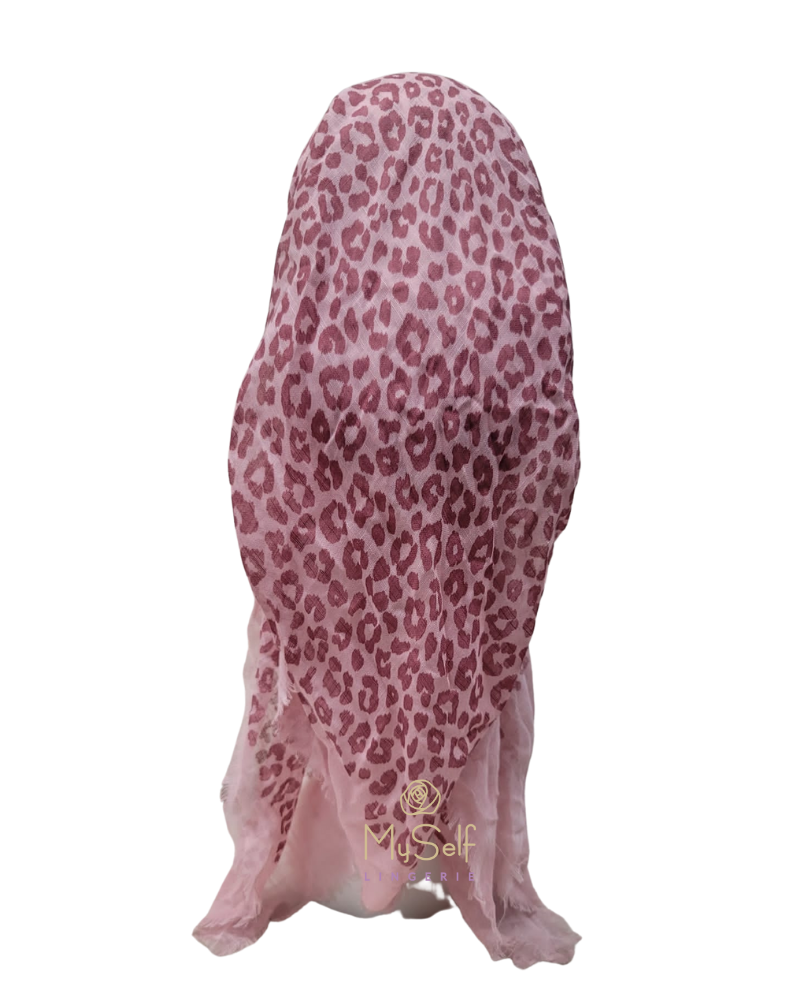 Lizi Headwear Open Back Pink Cheetah Pre-Tied Bandanna myselfingerie.com
