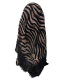 Lizi Headwear Open Back Tan Zebra Pre-Tied Bandanna myselflingerie.com