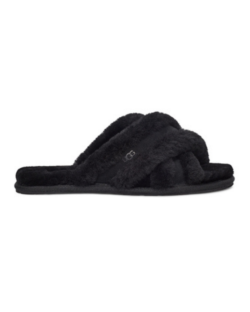 Ugg black fur deals slides