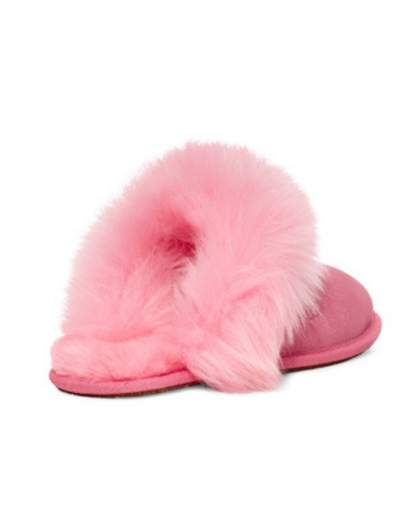 UGG 1122750 Pink Rose Scuff Sis Slipper with Fur Trim myselflingerie.com