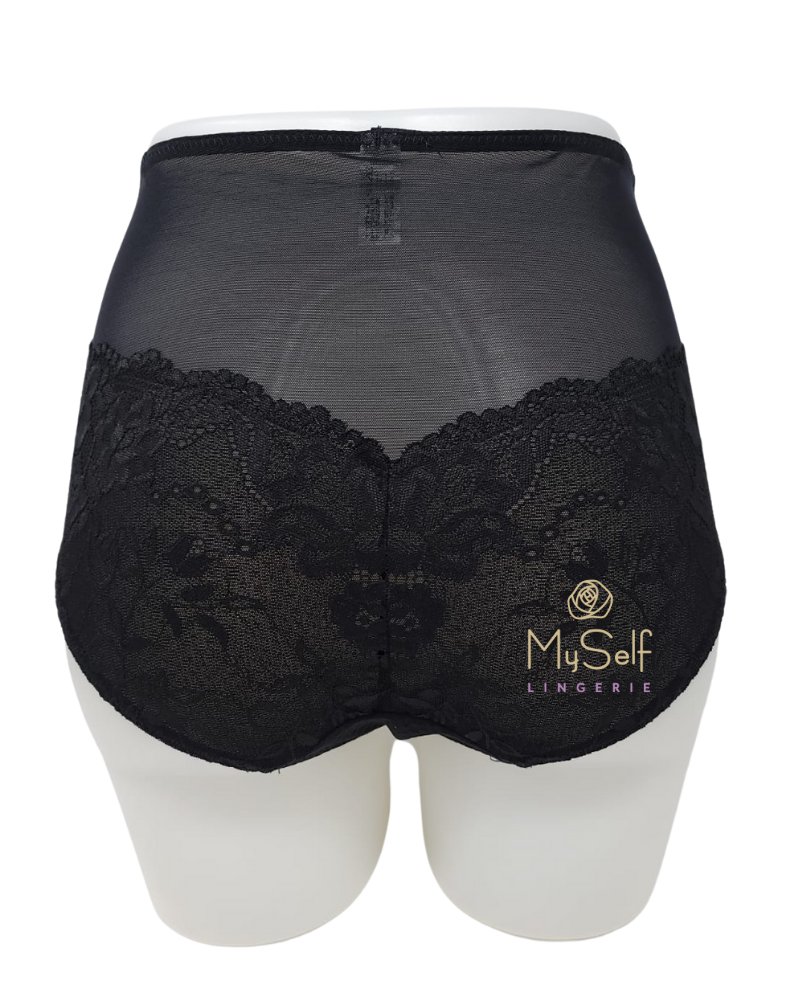Fitfully Yours U2763 Black Serena Lace Brief myselflingerie.com