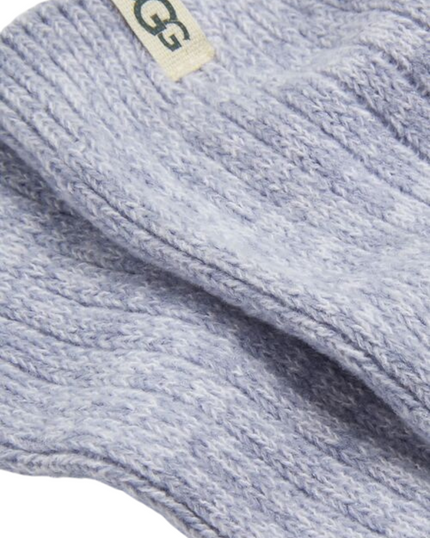 UGG 1014832 Grey/Black Rib Knit Slouchy Crew Socks myselflingerie.com