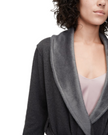 UGG 1095612 Black Bear Heather Duffield II Fleece Wrap Robe myselflingerie.com