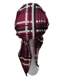 Triple Up Burberry Inspired Plaid Unlined Pre-Tied Bandanna myselflingerie.com