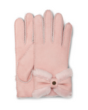 UGG 18696 Pink Cloud Sheepskin Turned Bow Gloves MYSELFLINGERIE.COM