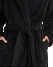 UGG 1121070 Ink Black Beckett Men's Plush Robe myselflingerie.com
