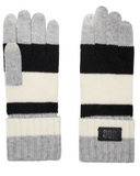 UGG 20953 Black Multi Colorblock Knit Gloves One Size myselflingerie.com