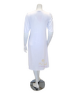Vanilla Night and Day B49 Lace Button Down White Modal Nightshirt myselflingerie.com