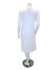 Vanilla Night and Day B49 Lace Button Down White Modal Nightshirt myselflingerie.com