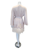 Rya Collection 394X Champagne Swan Feathers Kimono Wrap Plus Sizes myselflingerie.com