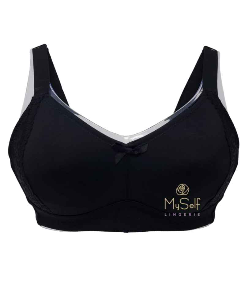 You 100-701 Talia Black Seamless Wire Free Bra MYSELFLINGERIE.COM