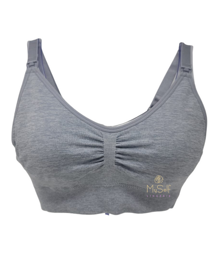  Dorina D000230 Blk/Gry 2 Pack Wire Free Modal Nursing Bras myselflingerie.com