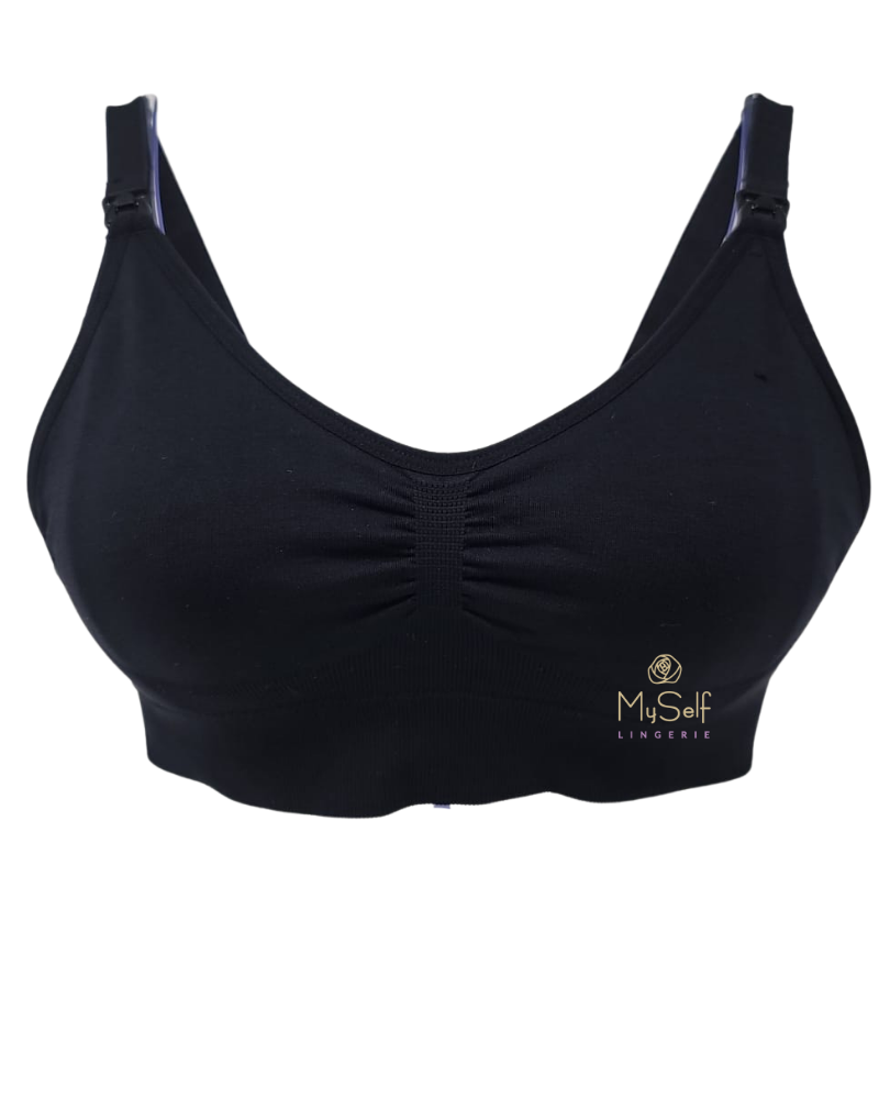  Dorina D000230 Blk/Gry 2 Pack Wire Free Modal Nursing Bras myselflingerie.com