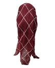 Lizi Headwear Open Back Burgundy Plaid Pre-Tied Bandanna myselflingerie.com