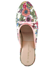 Jacques Levine 20397R Lolita Floral Print White Wedge Slippers myselflingerie.com