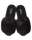 Me Moi MZP07111 Bette Black Plush Slipper myselflingerie.com