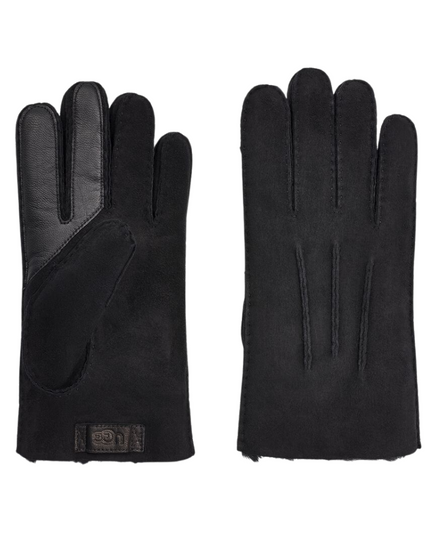 UGG 18712 Black Contrast Sheepskin Men's Gloves myselflingerie.com