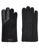 UGG 18712 Black Contrast Sheepskin Men's Gloves myselflingerie.com