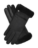 UGG 17371 Black Sheepskin Seamed Gloves myselflingerie.com