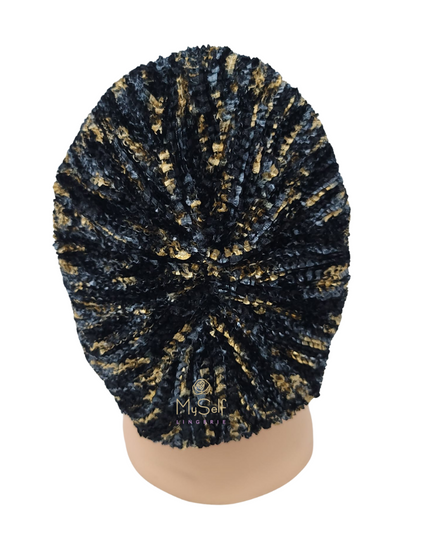 SG SG82-WL-BGC Black/Grey/Champ Lined Chenille w/ Band myselflingerie.com