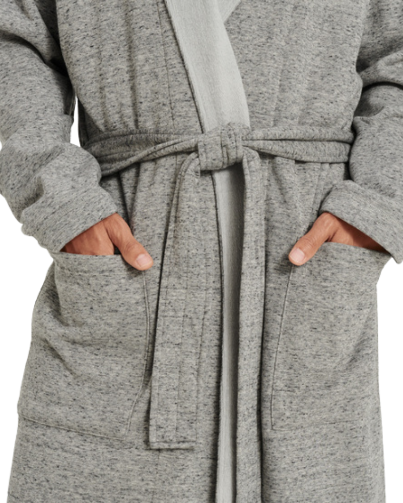 UGG 1096932 Grey Heather Robinson Men's Wrap Robe myselflingerie.com