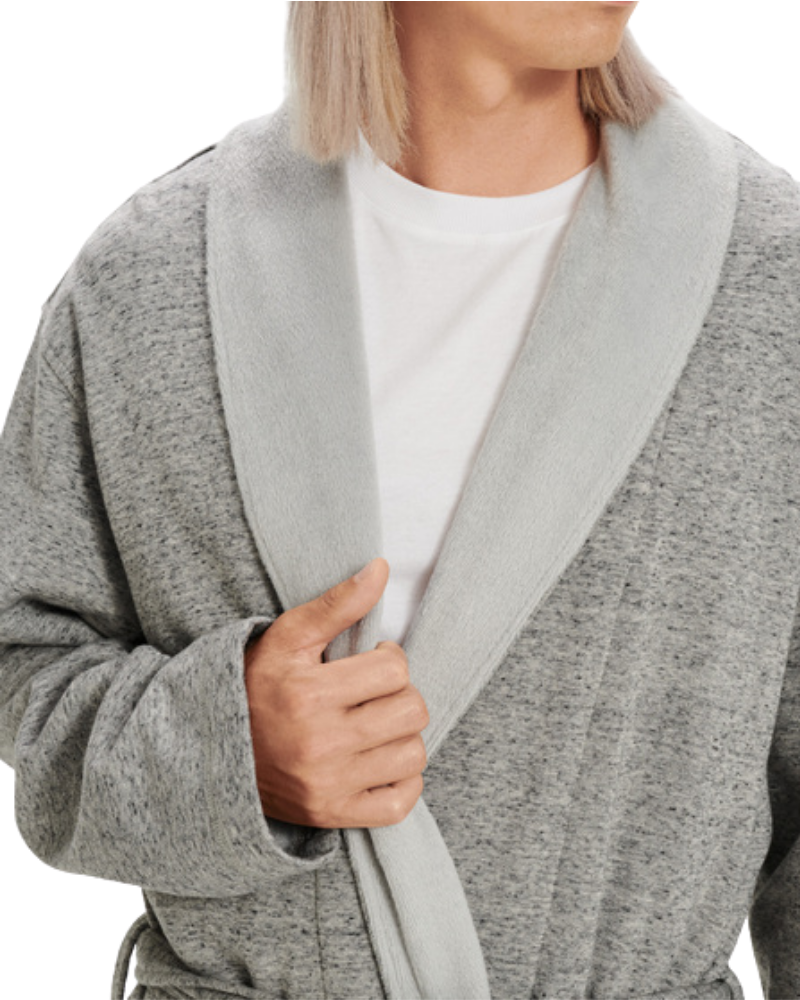 UGG 1096932 Grey Heather Robinson Men's Wrap Robe myselflingerie.com