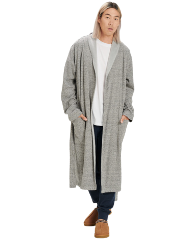 UGG 1096932 Grey Heather Robinson Men's Wrap Robe myselflingerie.com